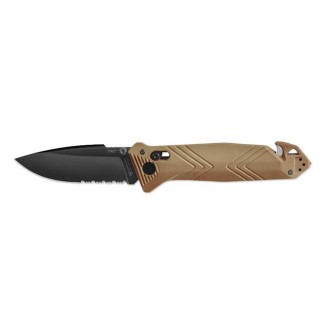 Couteau de poche Cac serration PA6 Vengeur Edition tan 