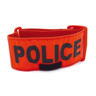 Brassard orange fluo Police avec RIO 