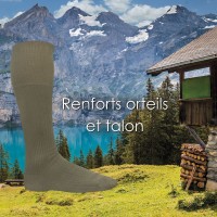 Chaussettes mi-bas Outre-Mer vert armée  