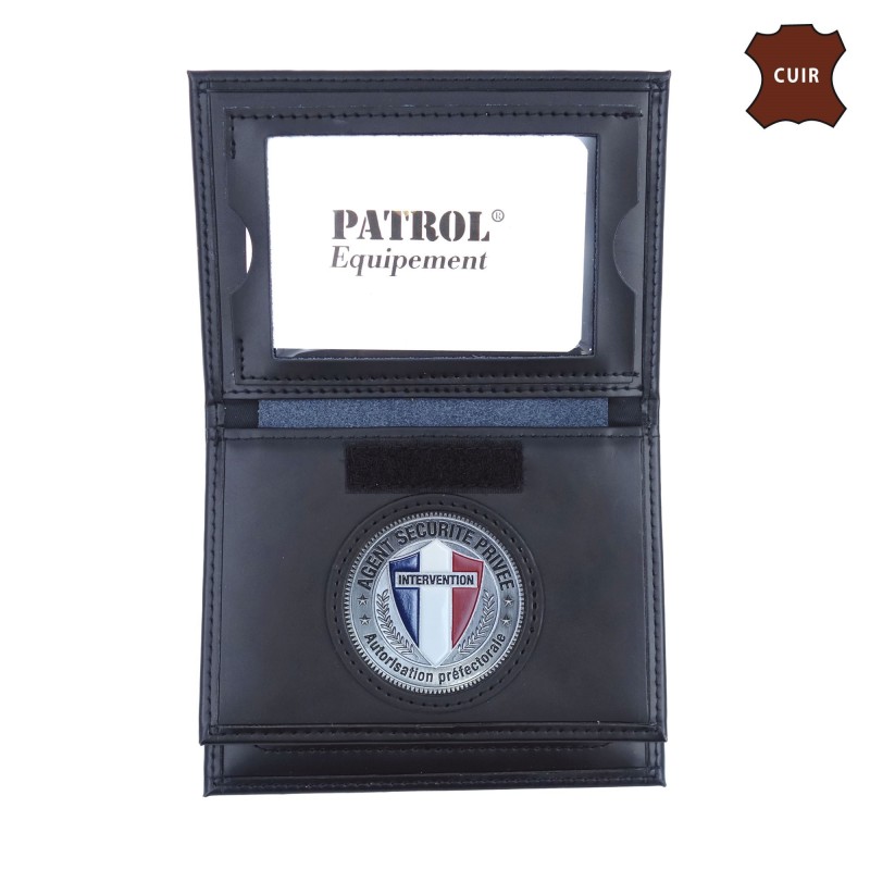 PORTE-CARTES AGENT SECURITE PRIVEE 3 VOLETS 