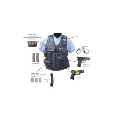 GILET FORCE INTERVENTION AVEC HOLSTER POUR PA OU TASER