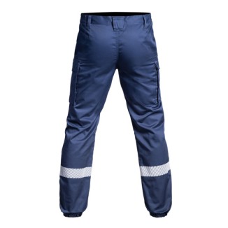 Pantalon SÉCU-ONE bas élastiqué HV-TAPE bleu marine