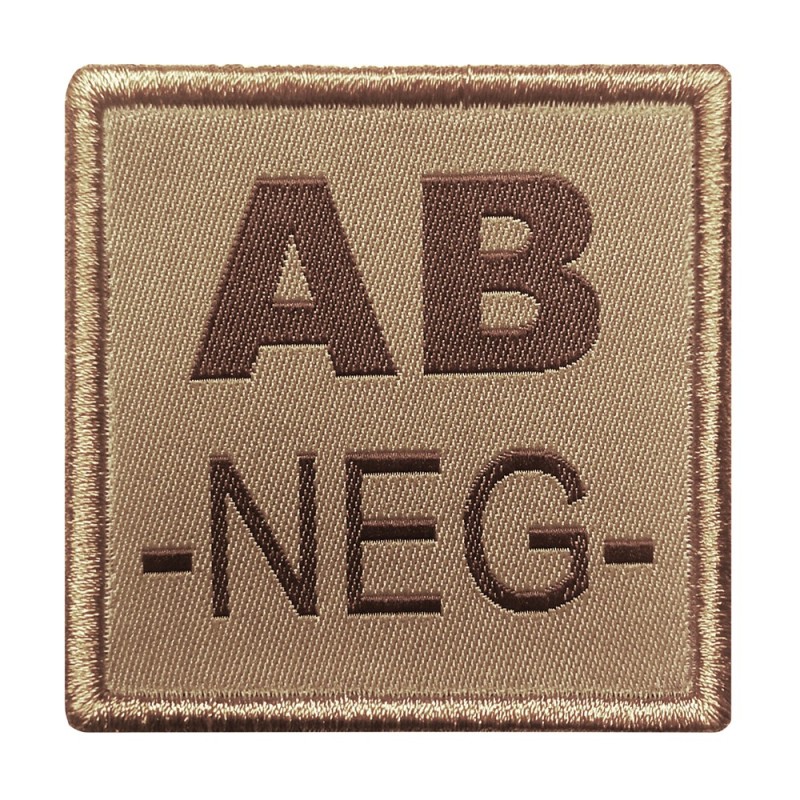 Patch groupe sanguin AB- brodé tan 