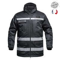 Parka Hardshell SÉCU-ONE WF 150 HV-TAPE Sécurité Privée noir  Couleur:Noir