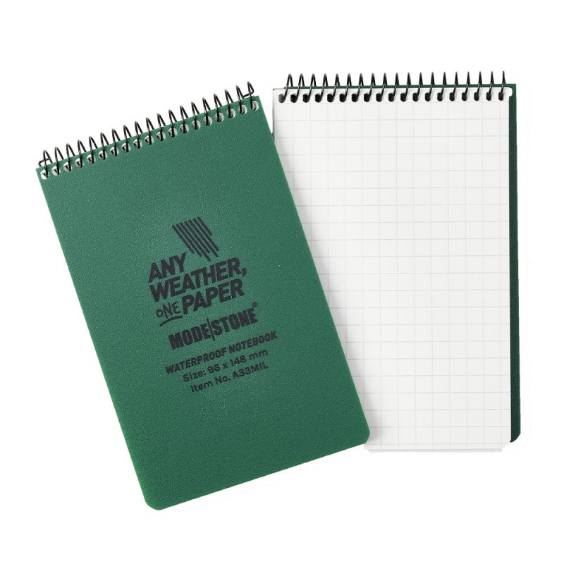 Carnet tout-temps 100 pages 96 x 148 mm vert olive 