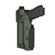 Holster gaucher Zoom VKZ804 vert olive pour GLOCK 17/18/19/22/23 avec lampe/laser 